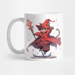 Cute Red Mage Cat Hero Mug